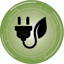 Clean Tech Power button graphic