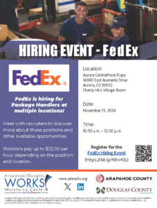 FedEx Hiring Event flyer