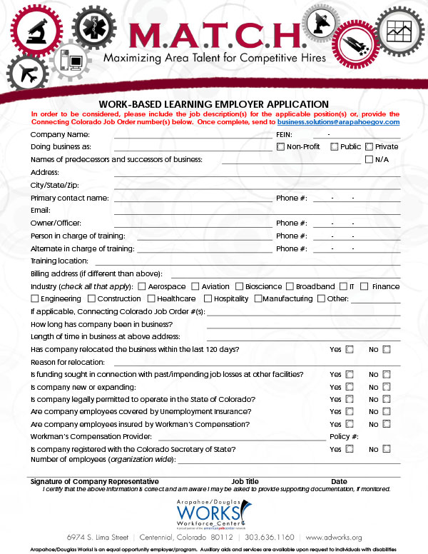 MATCH application cover